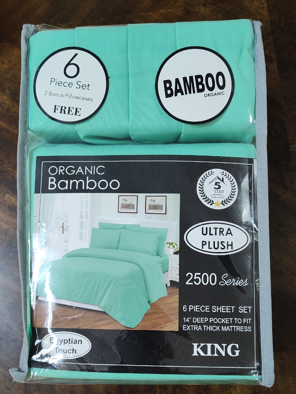 Organic Bamboo King Sheet Set - Mint Green